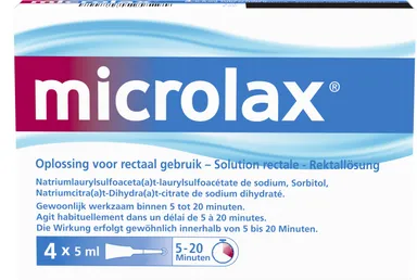 Microlax Solution Rectale 4 x 5ml