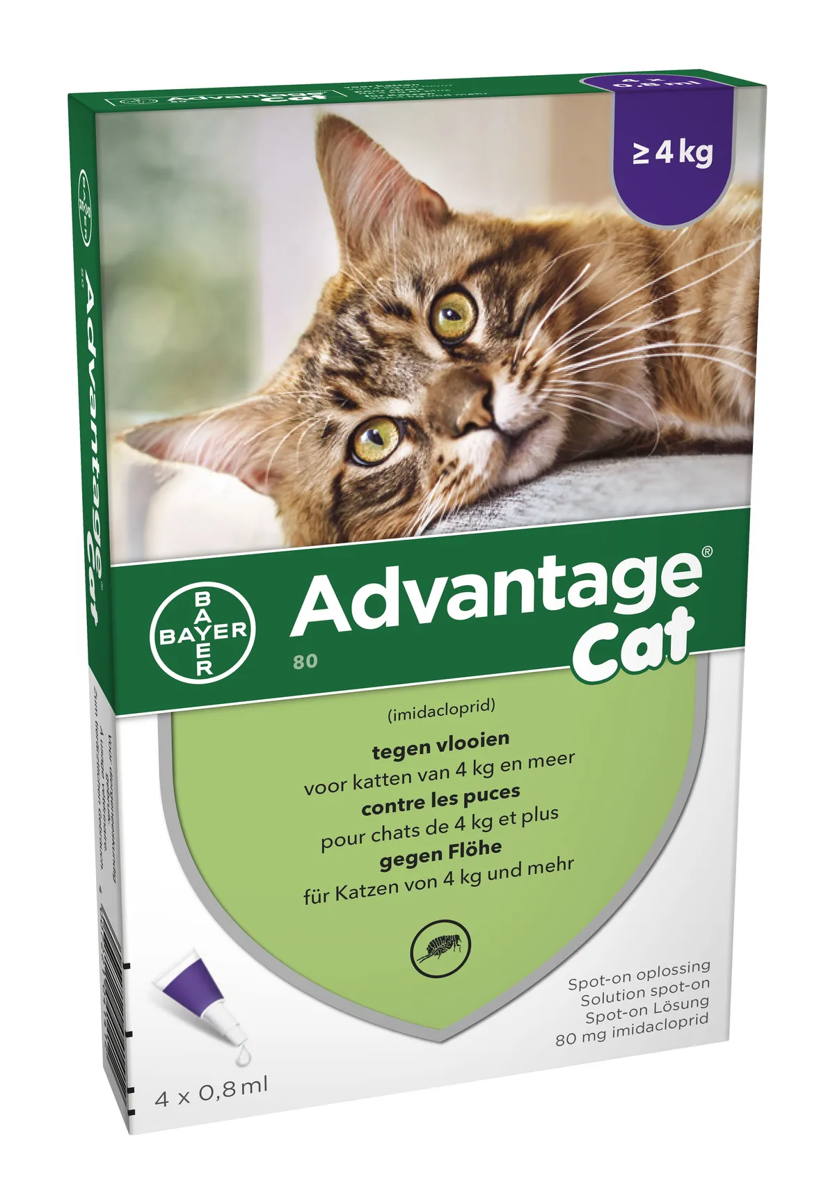 Advantage 80 Chats >4kg 4x0,8ml