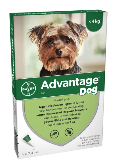 Advantage 40 Honden < 4 kg 4x0,4 ml