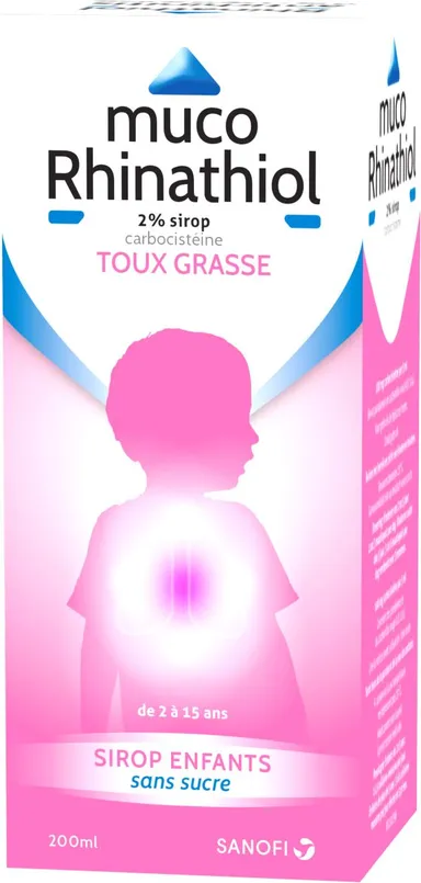 Muco Rhinathiol 2% Sirop Enfant Sans Sucre 200ml