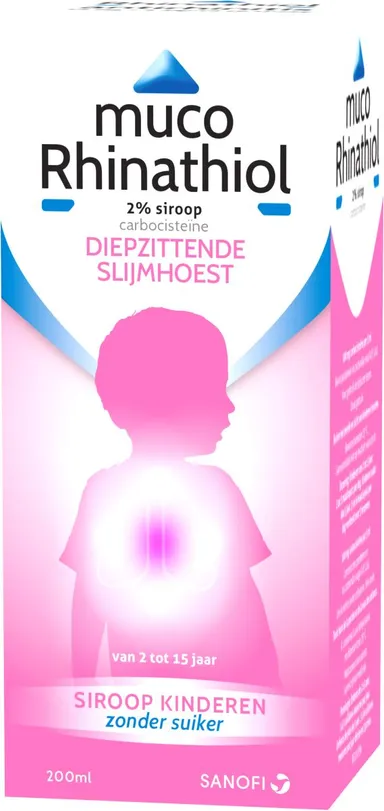 Muco Rhinathiol 2% Siroop Kinderen Zonder Suiker 200ml