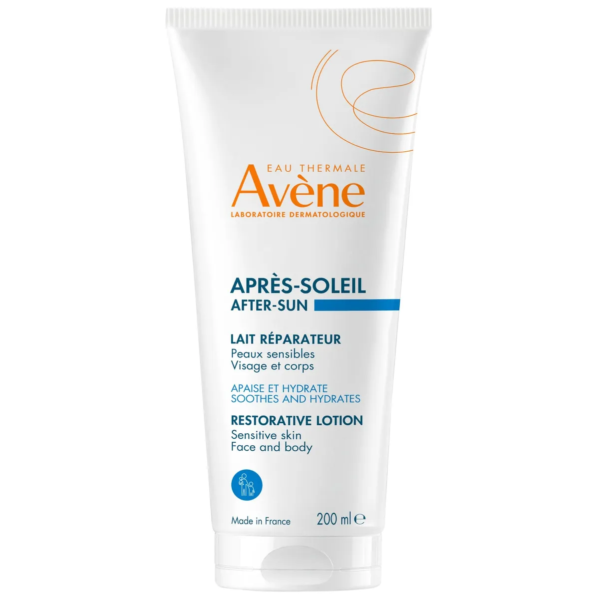 Avène Solaire Lait Réparateur Après-Soleil Apaisant Hydratant Visage & Corps 200Ml