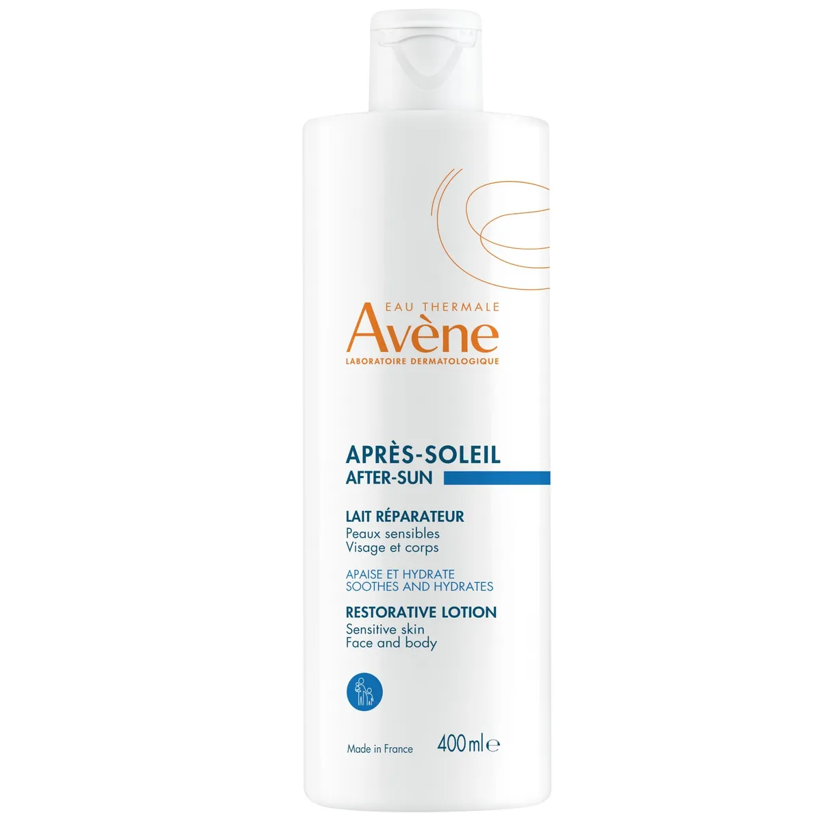 Avène Solaire Lait Réparateur Après-Soleil Apaisant Hydratant Visage & Corps 400Ml