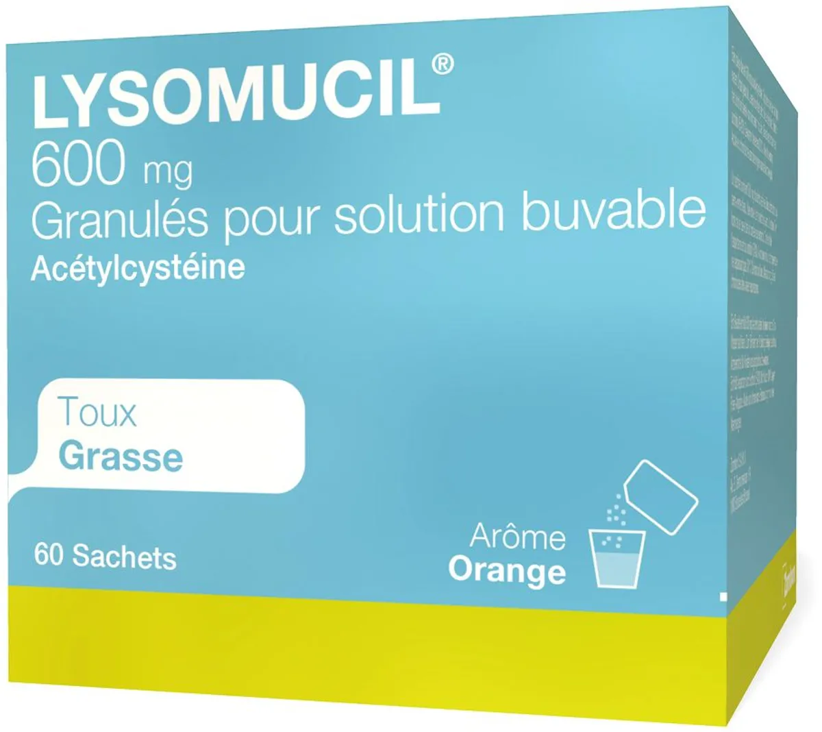 Lysomucil 600mg 60 Sachets de Granulés