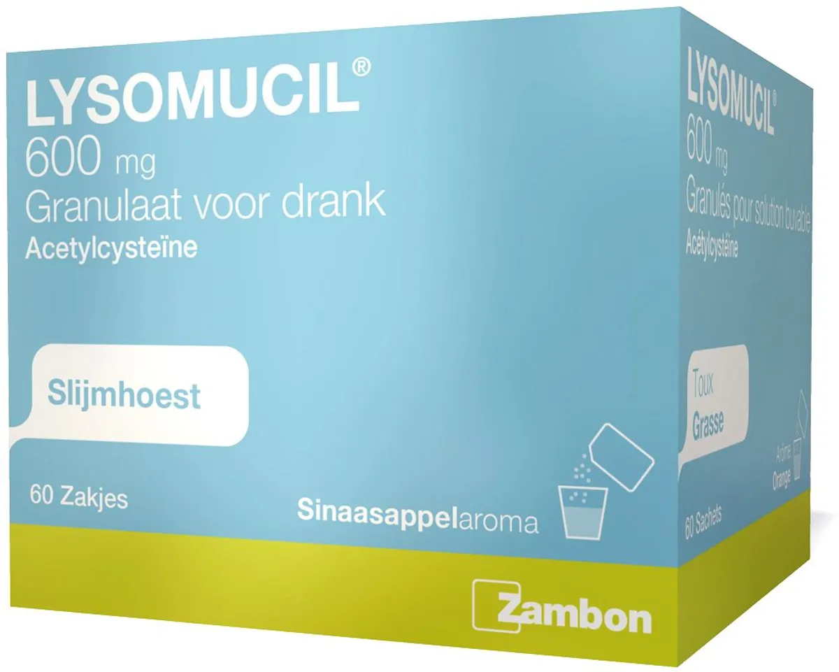 Lysomucil 600mg 60 Zakjes Granulaat