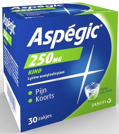 Aspegic 250mg Kinderen 30 Zakjes