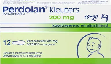 Perdolan Kinderen 200mg 12 Zetpillen