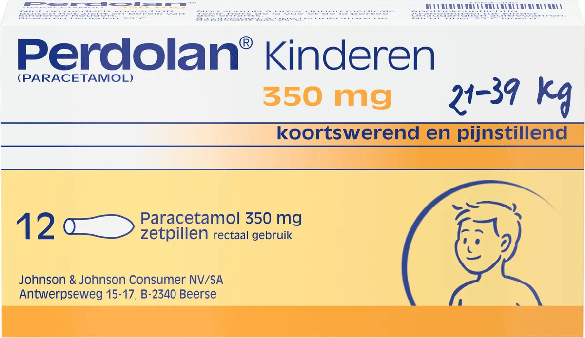Perdolan Enfants 350mg 12 Suppositoires
