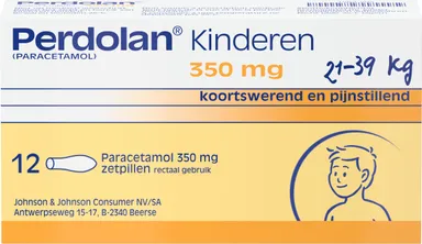 Perdolan Kinderen 350mg 12 Zetpillen