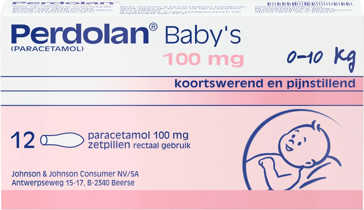 Perdolan Bébés 100mg 12 Suppositoires