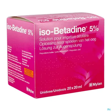 iso-Betadine 5% Oplossing voor Spoelen van het Oog Unidosis 20 x 20ml