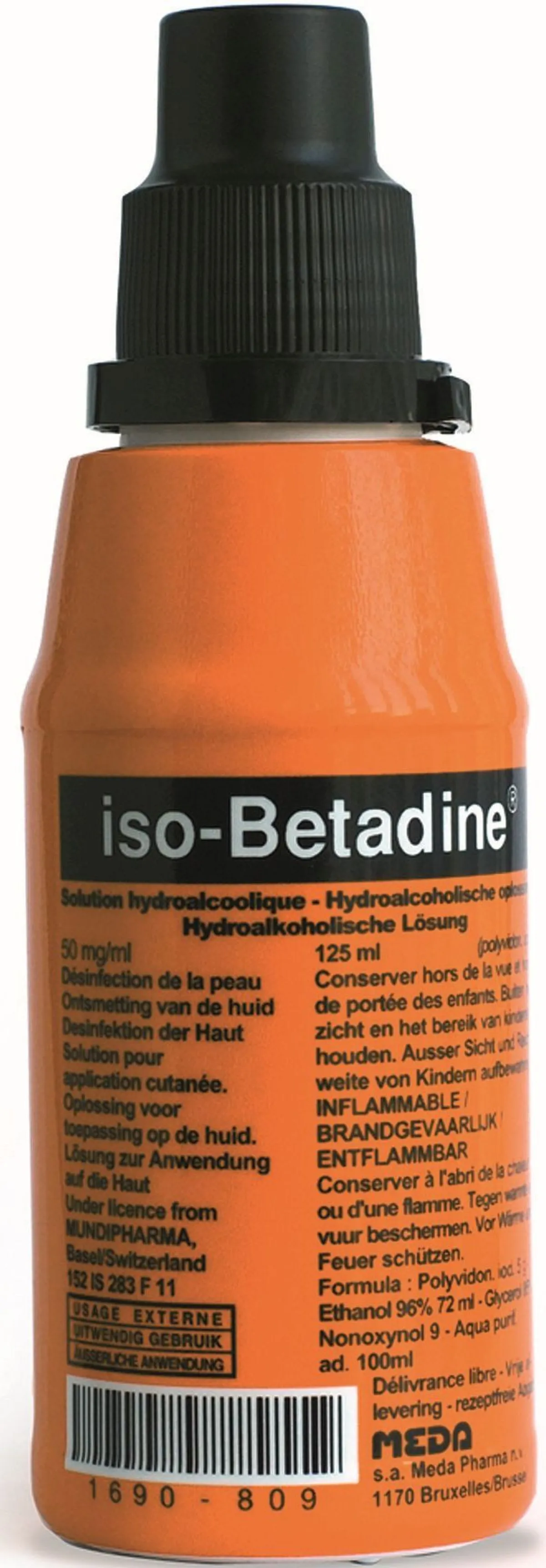 iso-Betadine Solution Hydroalcoolique 5% 125ml