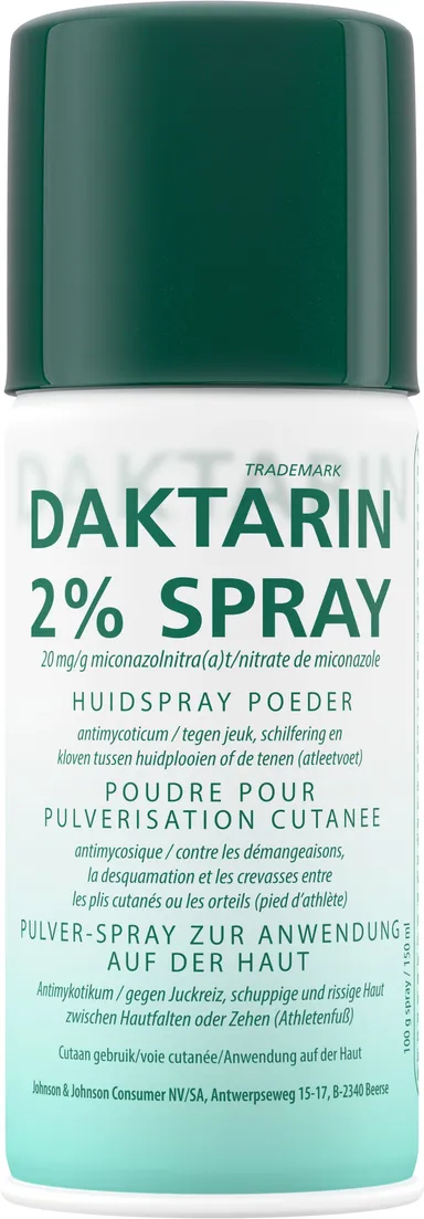 Daktarin 2% Poeder in spray Tegen Voetschimmel 8g