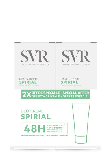 SVR Spirial Deodorant Anti-Transpiratie Crème Duo 2x50ml (speciale prijs)