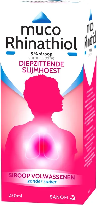 Muco Rhinathiol 5% Siroop Volwassene Zonder Suiker 250ml