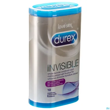 Durex Invisible Extrafijn Condooms Met Extra Glijmiddel 10