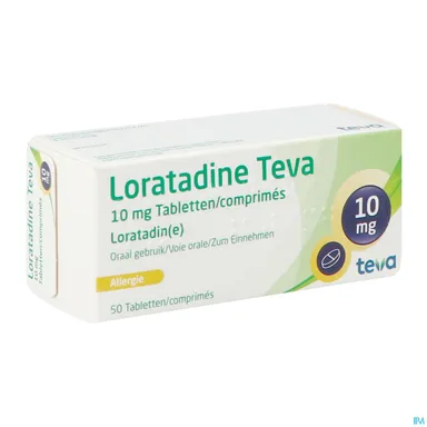 Loratadine Teva 10mgt 50 Comprimés