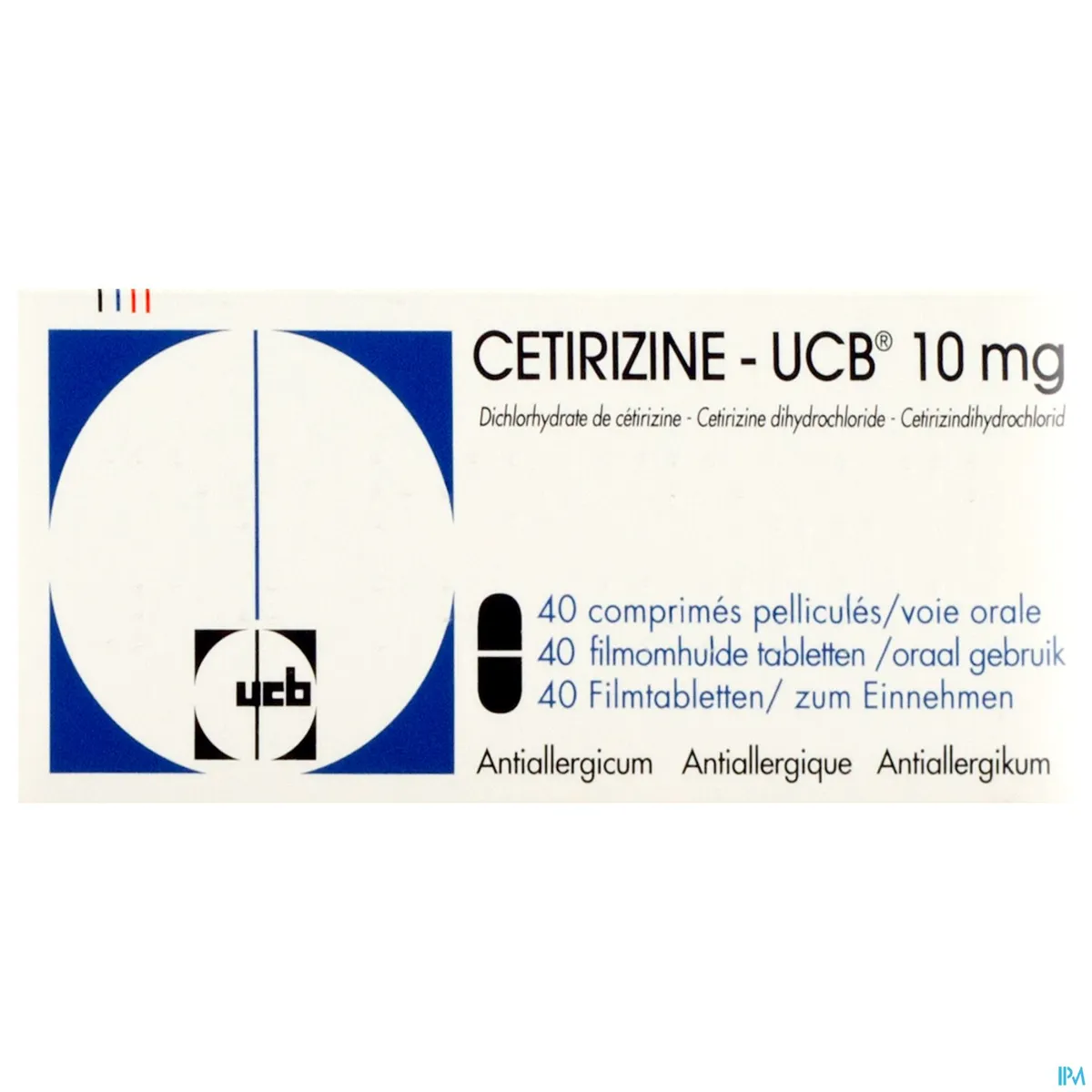 Cetirizine UCB 10mg 40 Tabletten