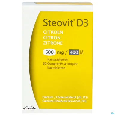 Steovit D3 500mg/400 IU 60 Kauwtabletten (Citroen)
