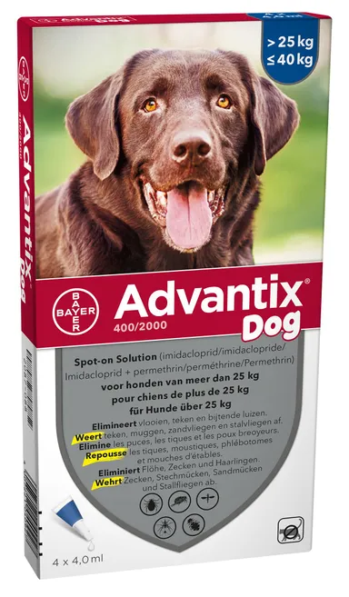 Advantix 400/2000 Honden 25<40 kg Fl 4x4,0 ml