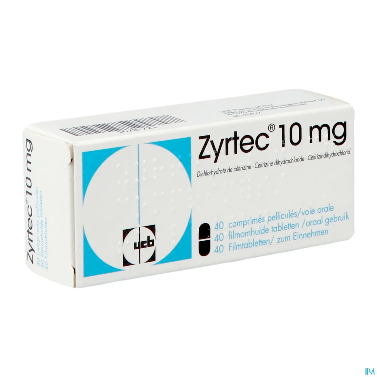 Zyrtec 10mg 40 Comprimés