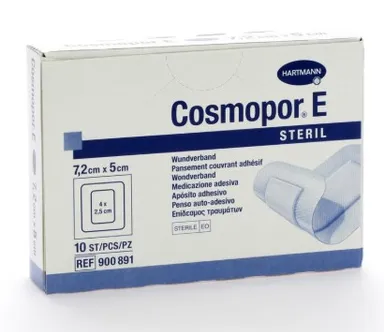 Hartmann Cosmopor E 10 Pansements Stériles Adhésifs 7,2 x 5 cm