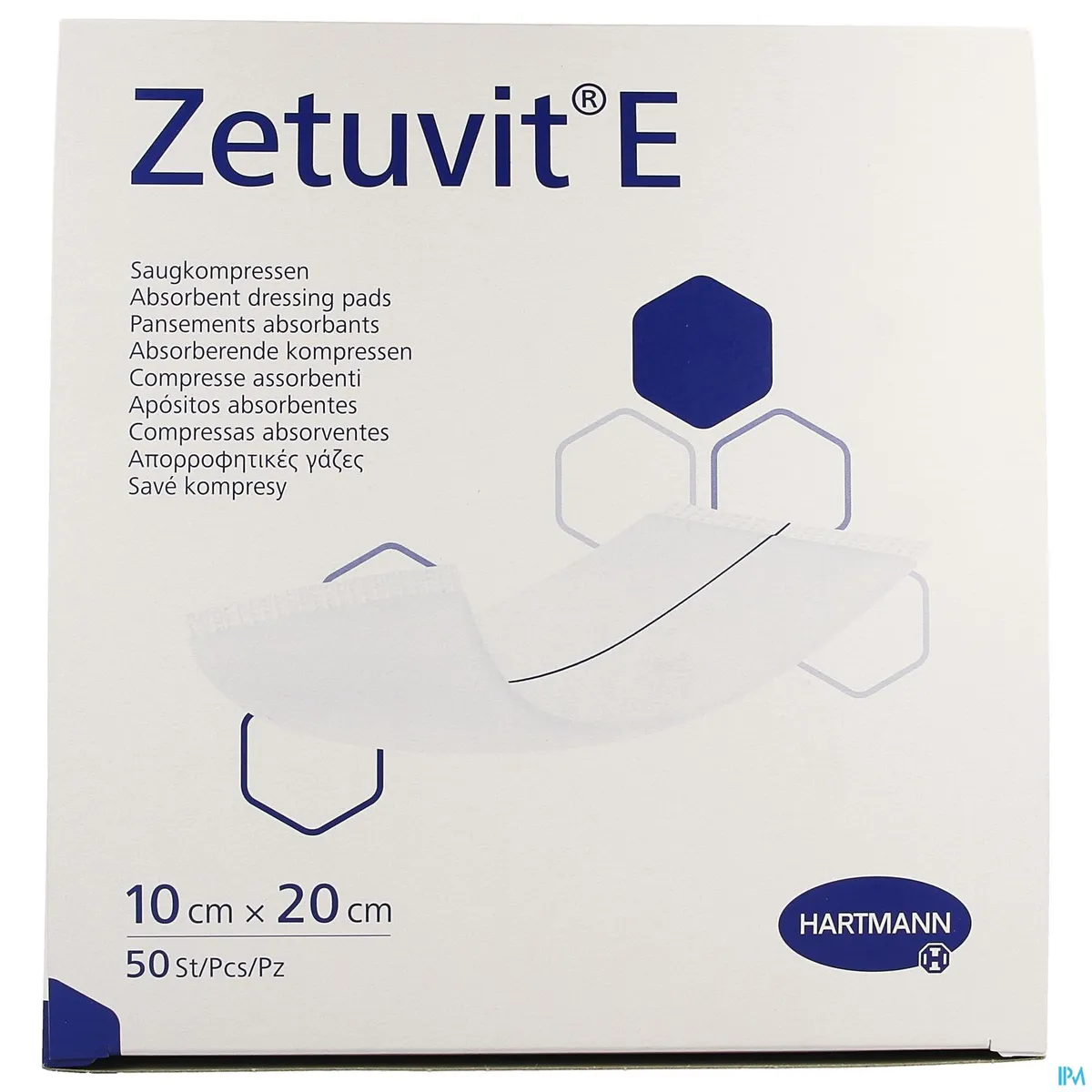 Zetuvit E 50 Absorberend Niet Steriel Verband 10 x 20 cm