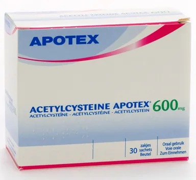 Acetylcysteine Apotex 600mg 30 Sachets