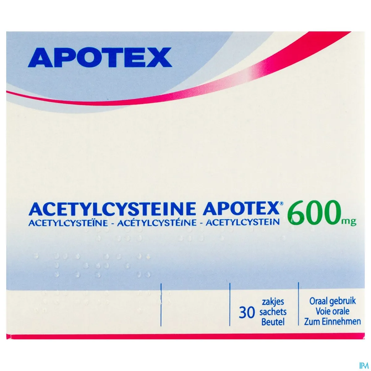 Acetylcysteine Apotex 600mg 30 Zakjes
