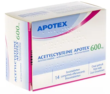 Acetylcysteine Apotex 600mg 14 Comprimés Effervescents