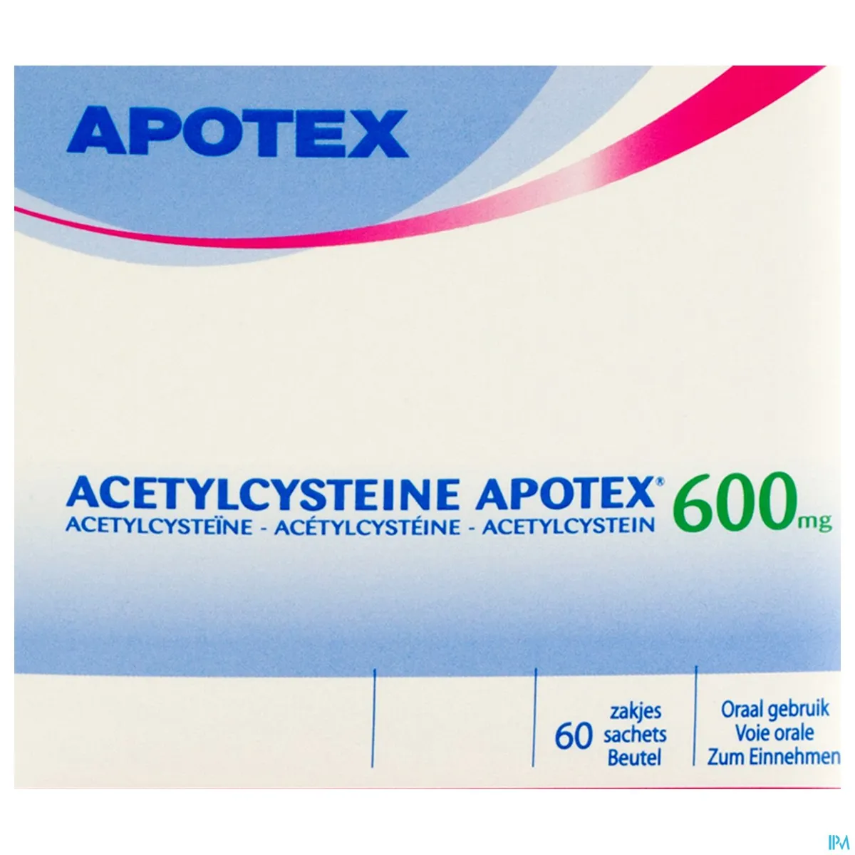 Acetylcysteine Apotex 600mg 60 Zakjes