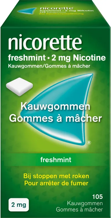 Nicorette Freshmint 2 Mg De Nicotine 105 Gomme À Mâcher