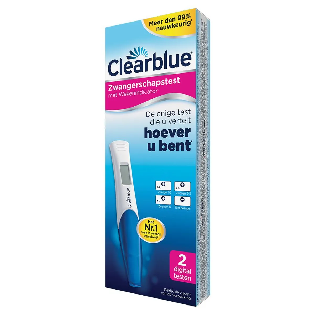Clearblue Zwangerschapstest met Wekenindicator 2 Tests