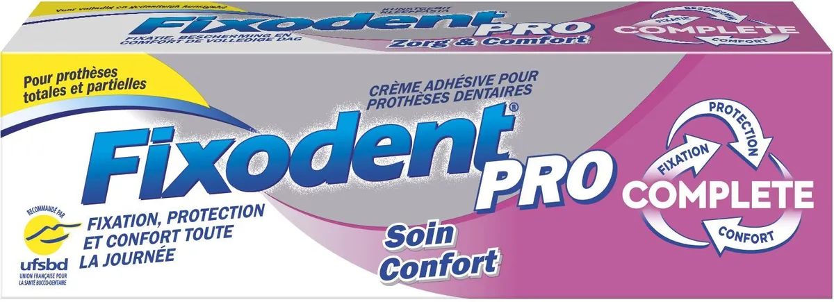 Fixodent Pro Complete Soin Confort Crème Adhésive 47g