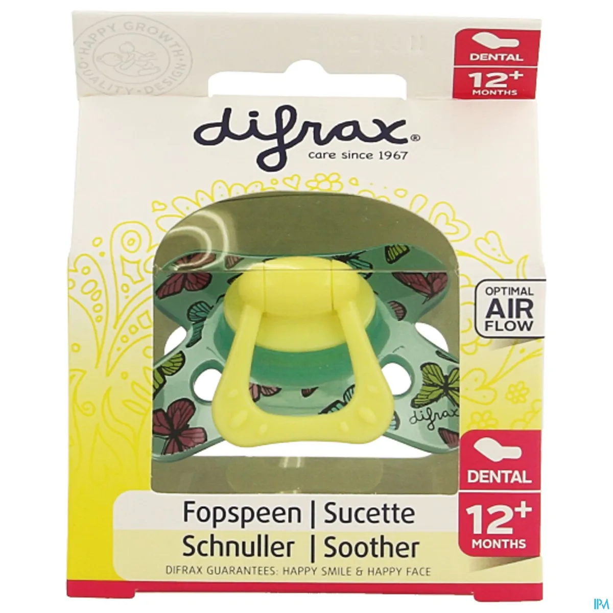 Difrax Fopspeen Dental Semi Filled Girl+12m 346
