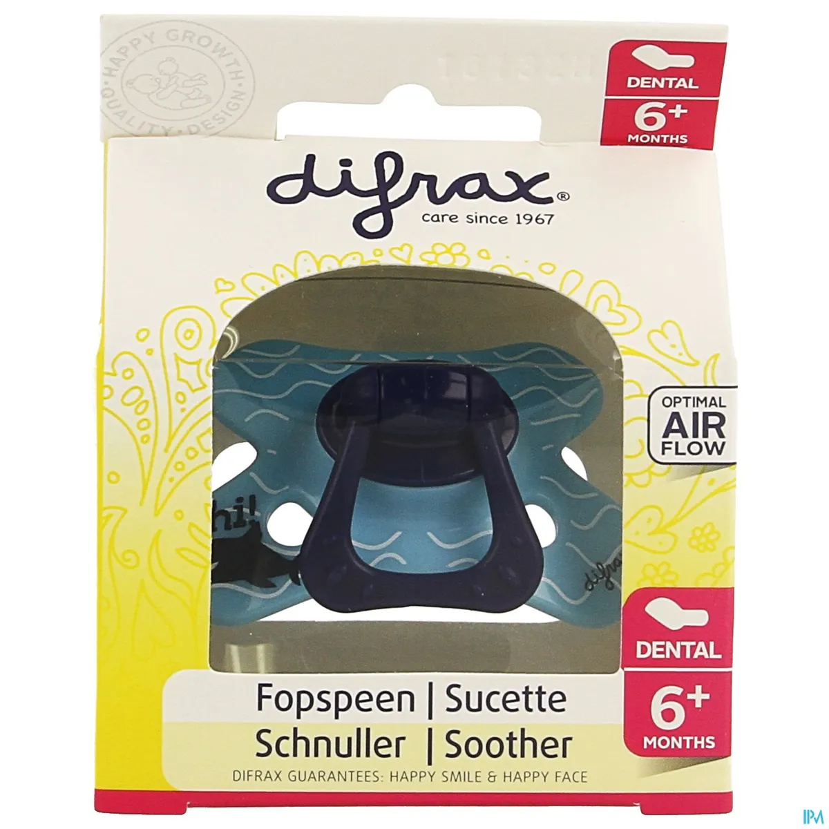 Difrax Fopspeen Sil Dental+ring Boy +6m 800