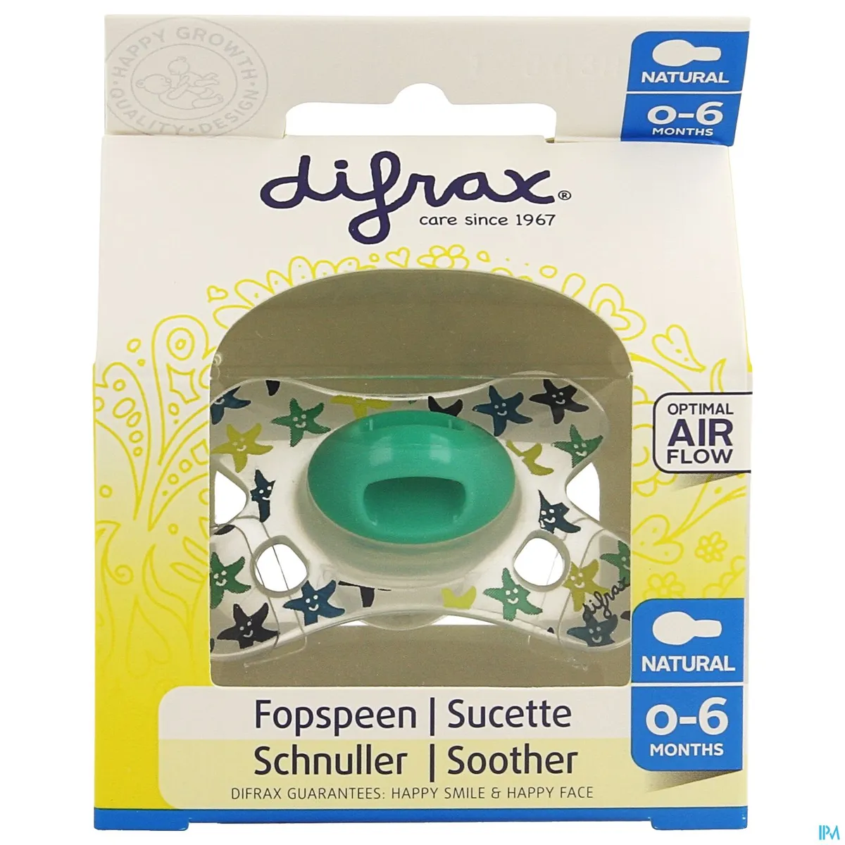 Difrax Sucette Natural 0-6 M Boy