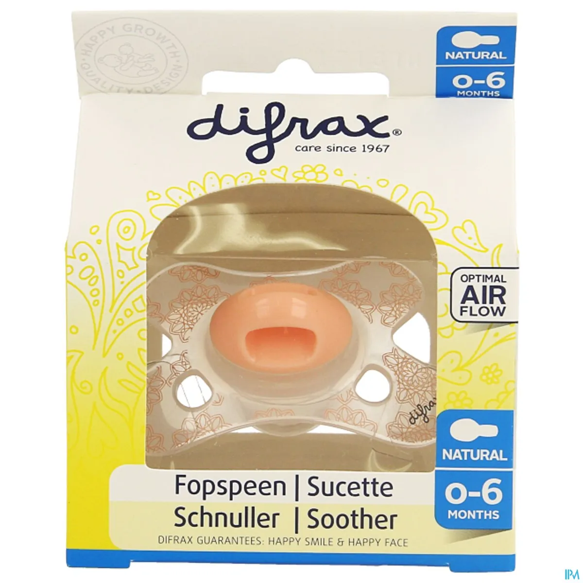 Difrax Fopspeen Natural 0-6 M Girl