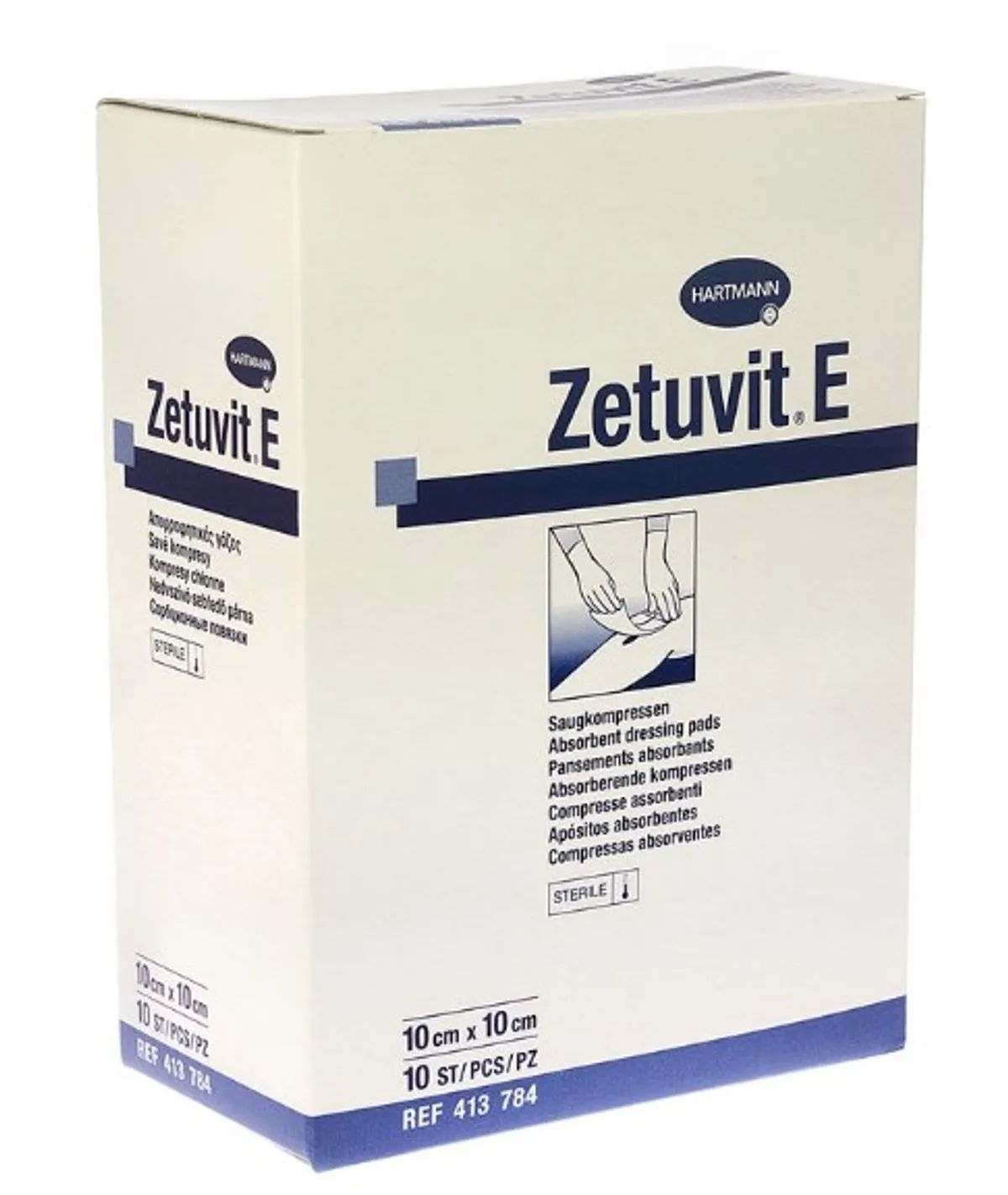 Zetuvit E 10 Pansements Absorbants Stériles 10 x 10 cm