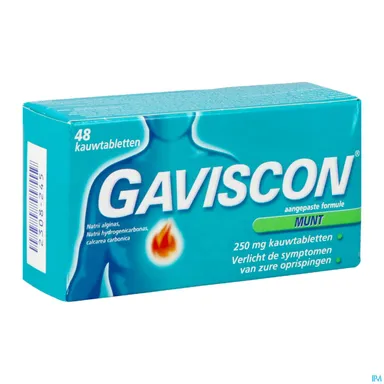 Gaviscon Menthe 45 Comprimés à Croquer x250mg