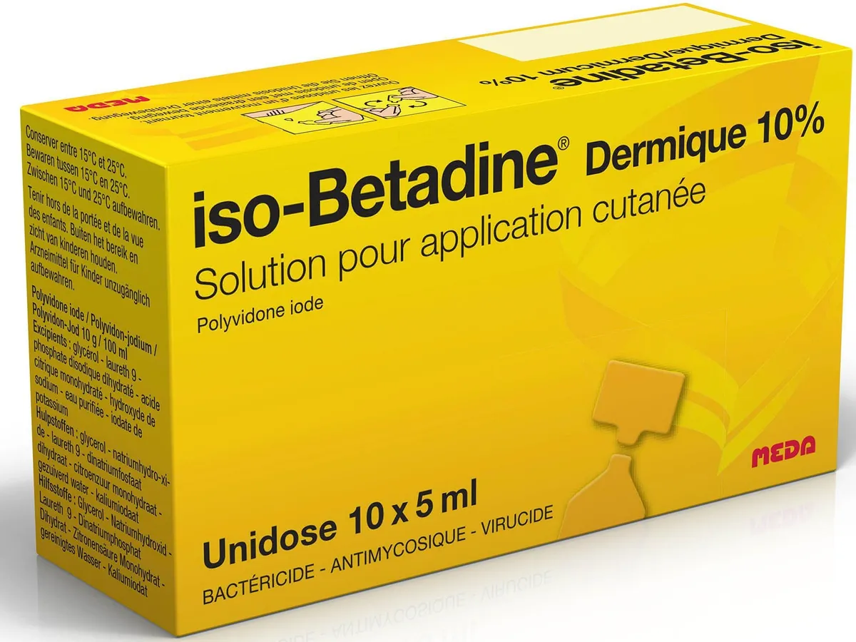 iso-Betadine Dermique 10% Solution pour Application Cutanée Unidose 10 x 5ml
