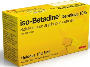 iso-Betadine Dermique 10% Solution pour Application Cutanée Unidose 10 x 5ml