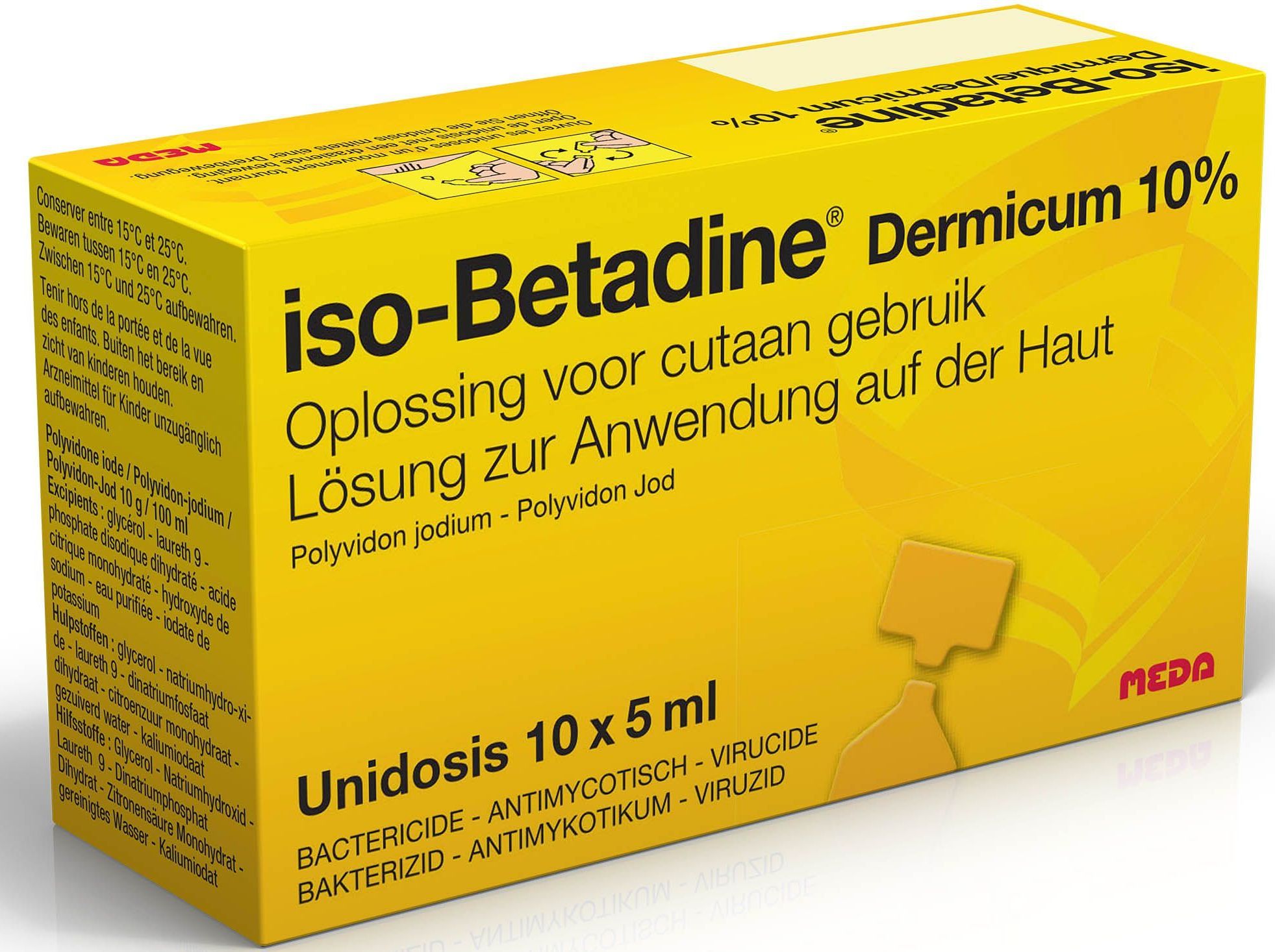 iso-Betadine Dermicum 10% Oplossing voor Cutaan Gebruik Unidosis 10 x ...