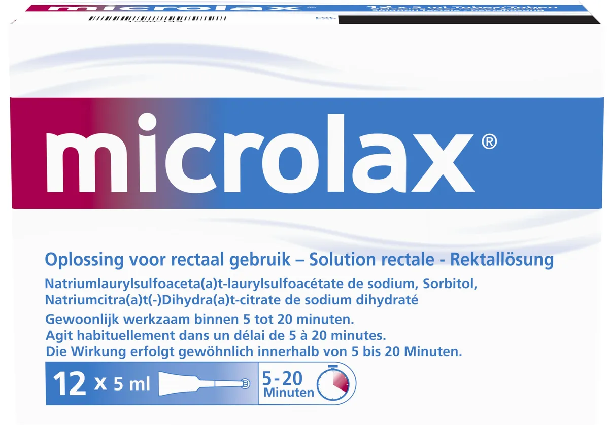 Microlax Solution Rectale 12 x 5ml