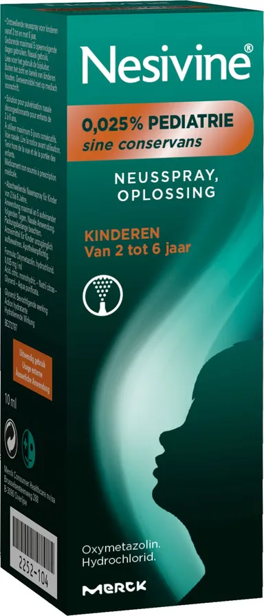 Nesivine 0,025% Pediatrie Sine Conservans Neusspray 10ml