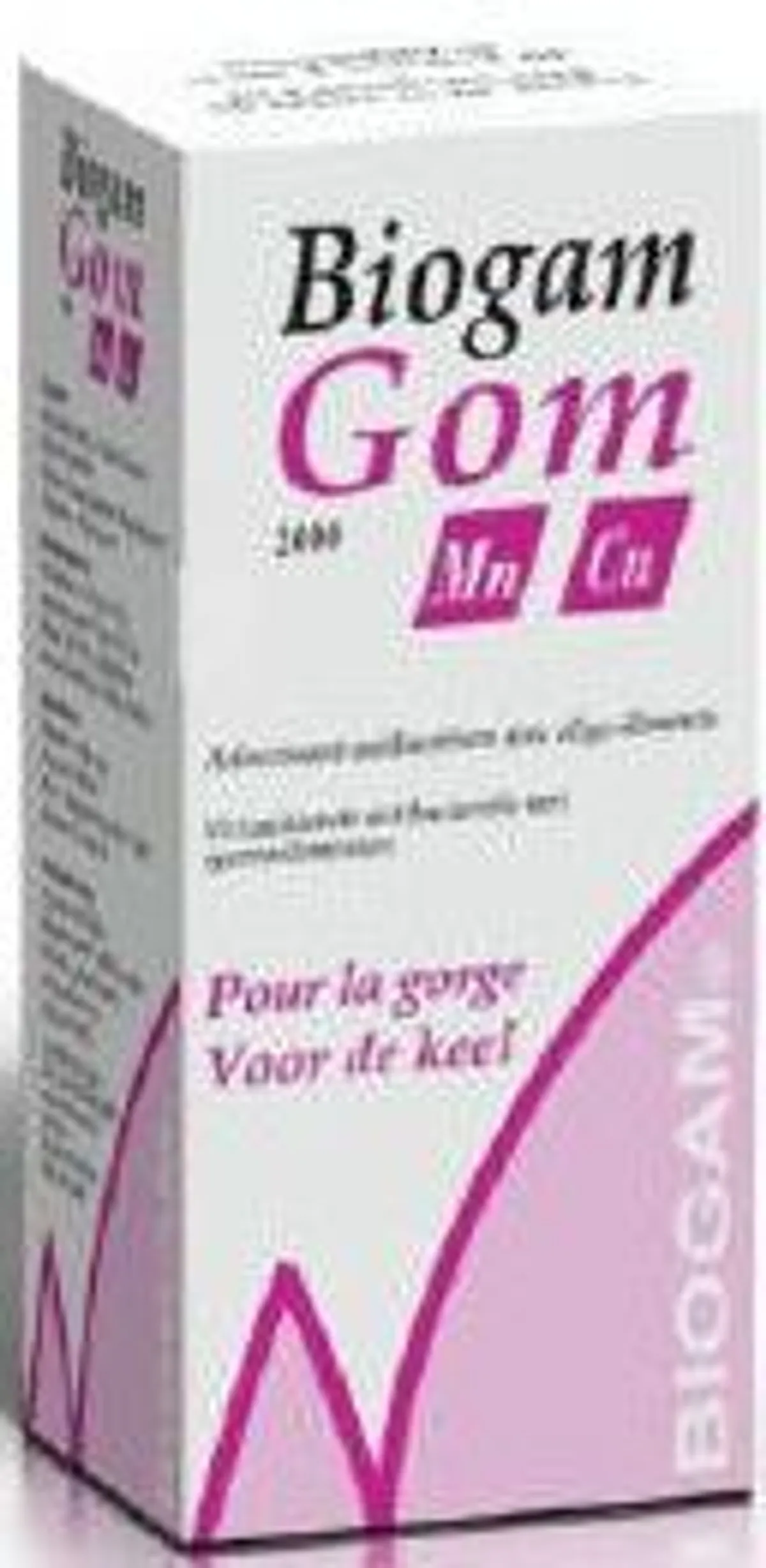 Biogam Gom Tolu Manganèse (Mn) Cuivre (Cu) 40 Gommes