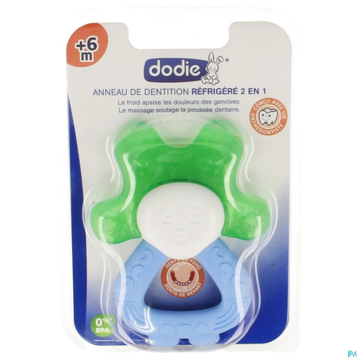Dodie Gekoelde Bijtring 2-in-1 Blauw Groen