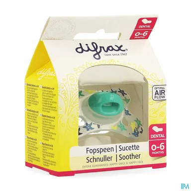 Difrax Silicone Fopspeen Mini-Dental 0-6m