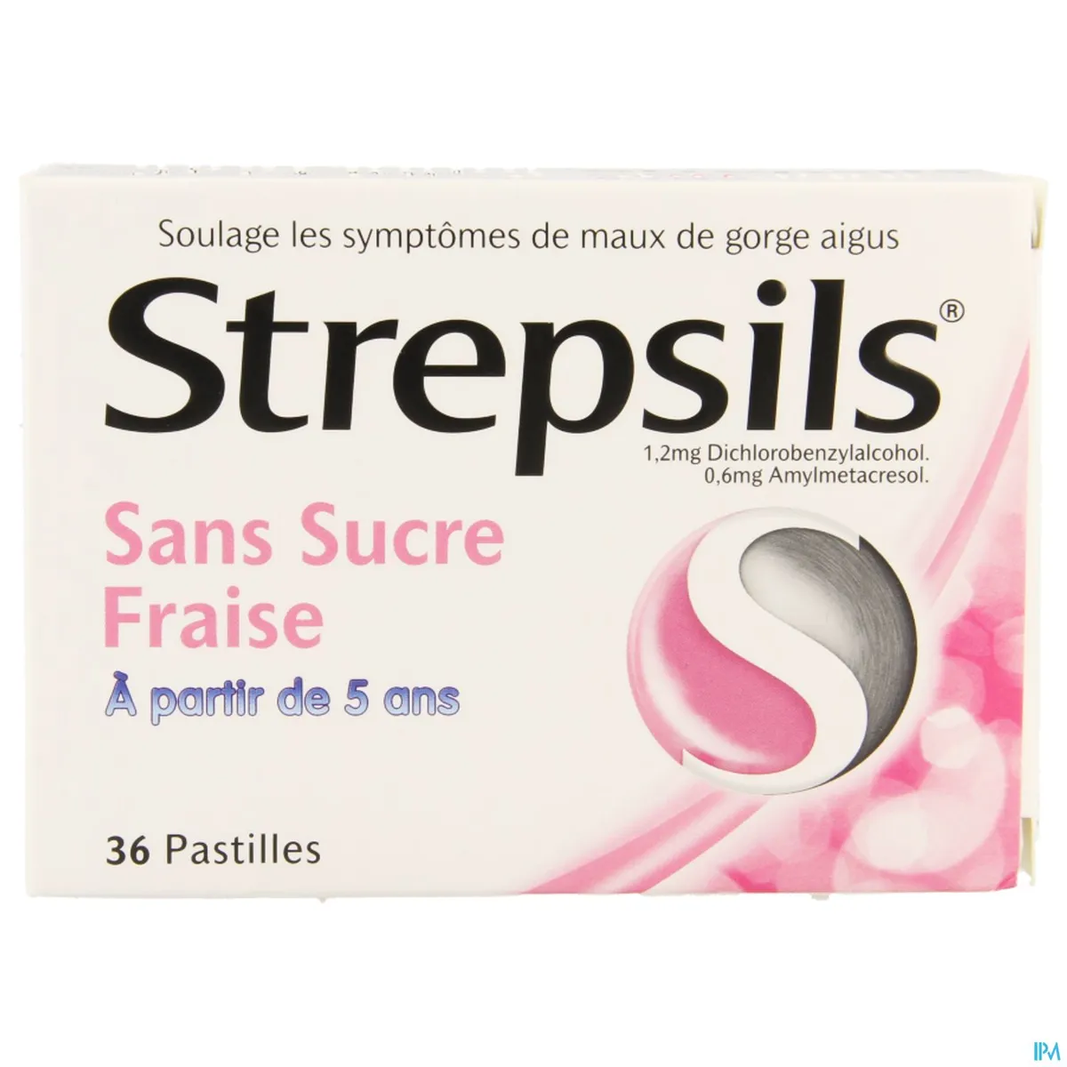 Strepsils Zonder Suiker Aardbei 36 Pastilles
