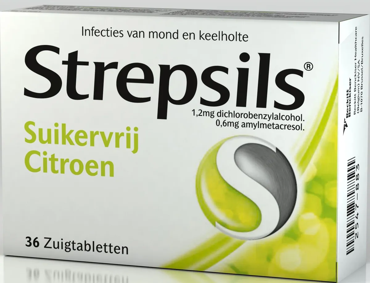 Strepsils Zonder Suiker Citroen 36 Pastilles